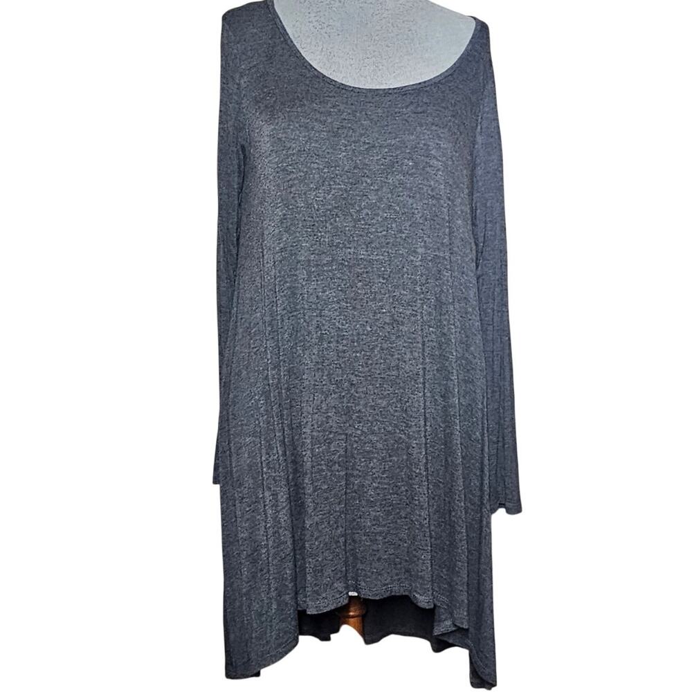 Gray Tunic Length Tee Size Small